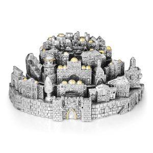 Silver-Plated Jerusalem Panorama Miniature