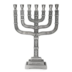 7-Branched 12 Tribes Jerusalem Menorah (Variety of Colors)