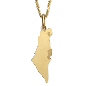 14K Yellow Gold Holy Land Pendant Necklace