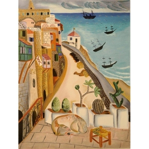 Limited Edition Serigraph of Port of Old Jaffa by Reuven Rubin