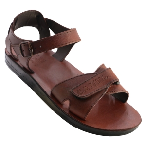 Menachem Handmade Men's Leather Sandals - Brown
