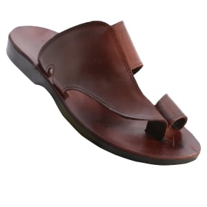 Hale Handmade Men's Leather Jesus Sandals - Brown