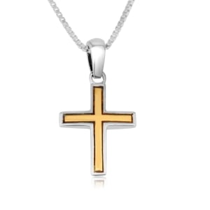 Marina Jewelry Deluxe Gold-Plated Latin Cross Necklace