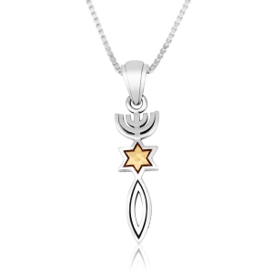 Marina Jewelry Two-Toned Grafted-In Messianic Necklace