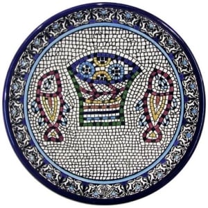 Armenian Ceramic Mosaic Fish Plate