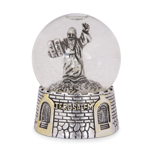 Moses on Mount Sinai - Silver-Plated Snow Globe