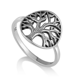 Marina Jewelry Sterling Silver Tree of Life Circle Ring