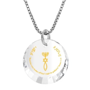Nano Jewelry Sterling Silver & Gemstone Grafted-In Necklace with 24k Gold Micro-Inscription - Choice of Color