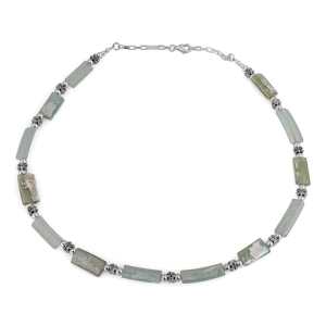 Rafael Jewelry Sterling Silver Necklace with Roman Glass