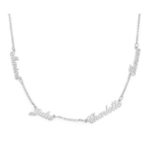 Sterling Silver Name Necklace for Moms - Up To 6 Names