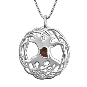 Nano Celtic Tree of Life Necklace with Bible Microchip - Color Option