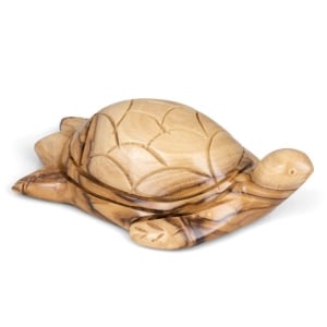 Olive Wood Turtle Figurine