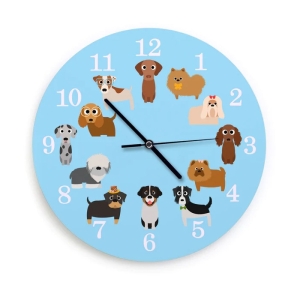 Ofek Wertman Round Dog Clock