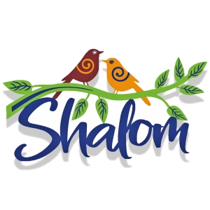 Shalom Peace Wall Hanging with Doves and Swirls