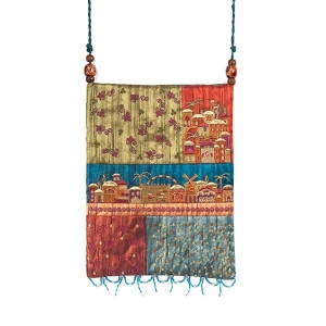 Yair Emanuel Embroidered Bag with Jerusalem Design - Color Option