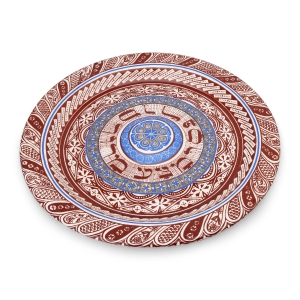 Israel Museum Pre-1492 Spanish Porcelain Passover Plate (Red)