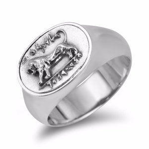 Rafael Jewelry Sterling Silver Roaring Lion of Judah Seal Ring