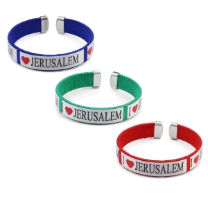 Set of 3 Love Jerusalem Bangle Bracelets