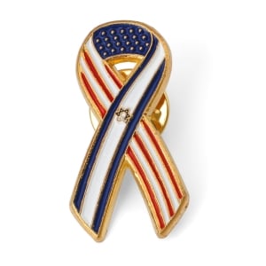 United Israel and America Flags Lapel Pin