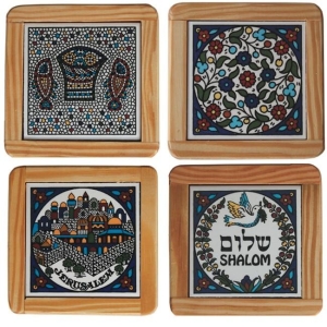 Armenian Ceramic Assorted Coasters - Set of 4