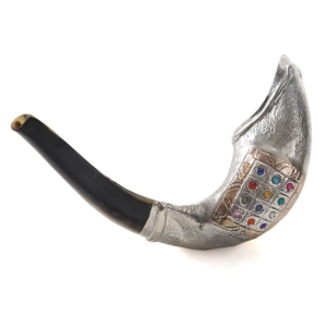 Barsheshet-Ribak Hoshen Silver-Plated Ram’s Horn Shofar (Choice of Sizes)