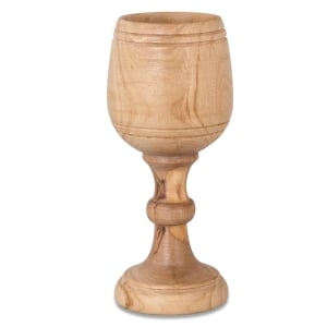 Olive Wood Hand-Carved Communion Cup