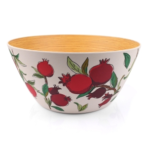 Yair Emanuel Bamboo Pomegranate Large Serving Bowl