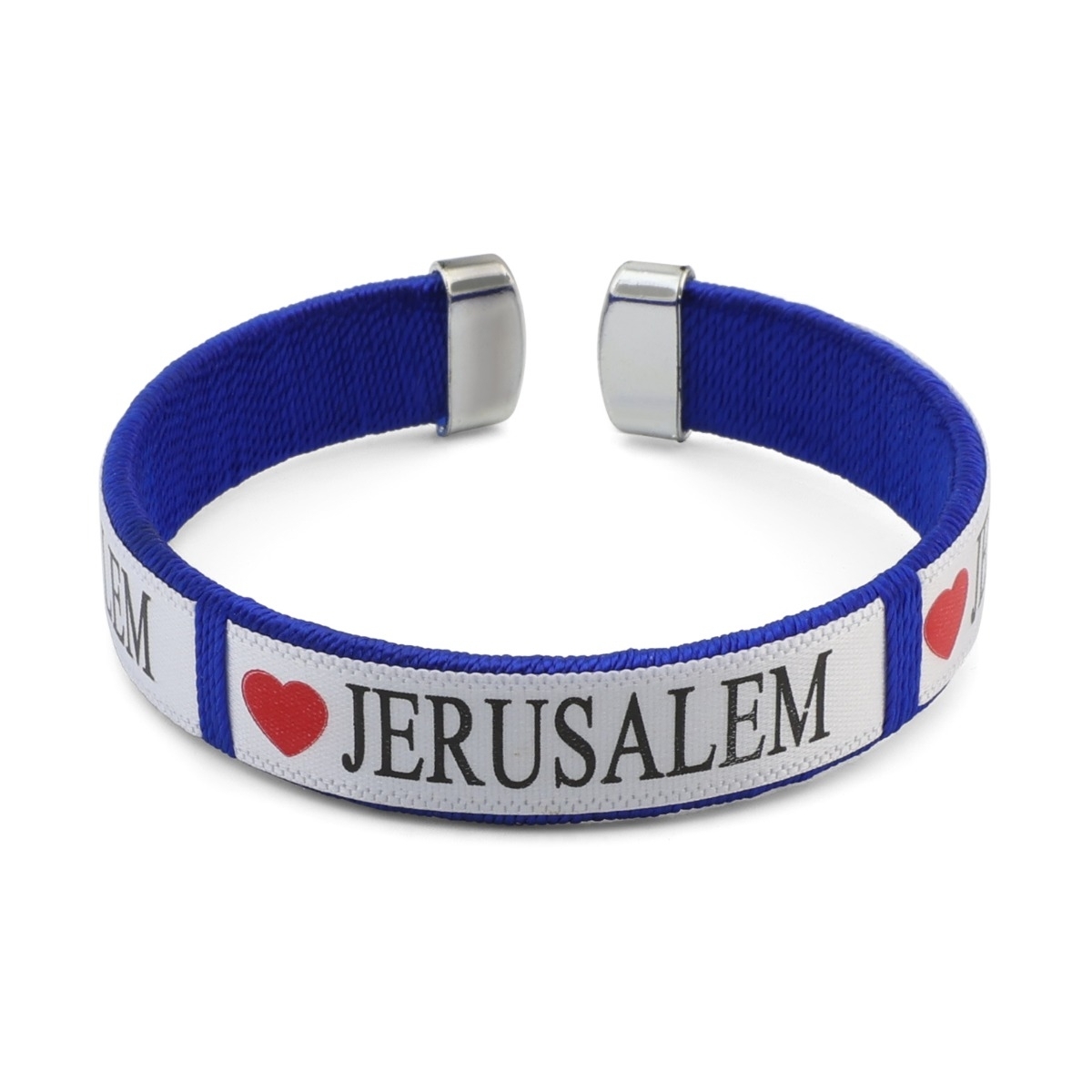 Love Jerusalem Bangle Bracelet in Blue - 1