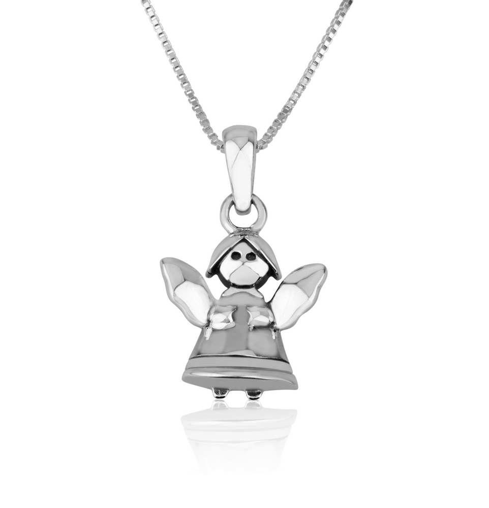 Marina Jewelry Sterling Silver Angel Pendant  - 1