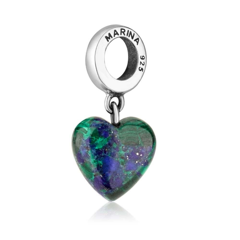 Marina Jewelry Eilat Stone Heart Charm - 1