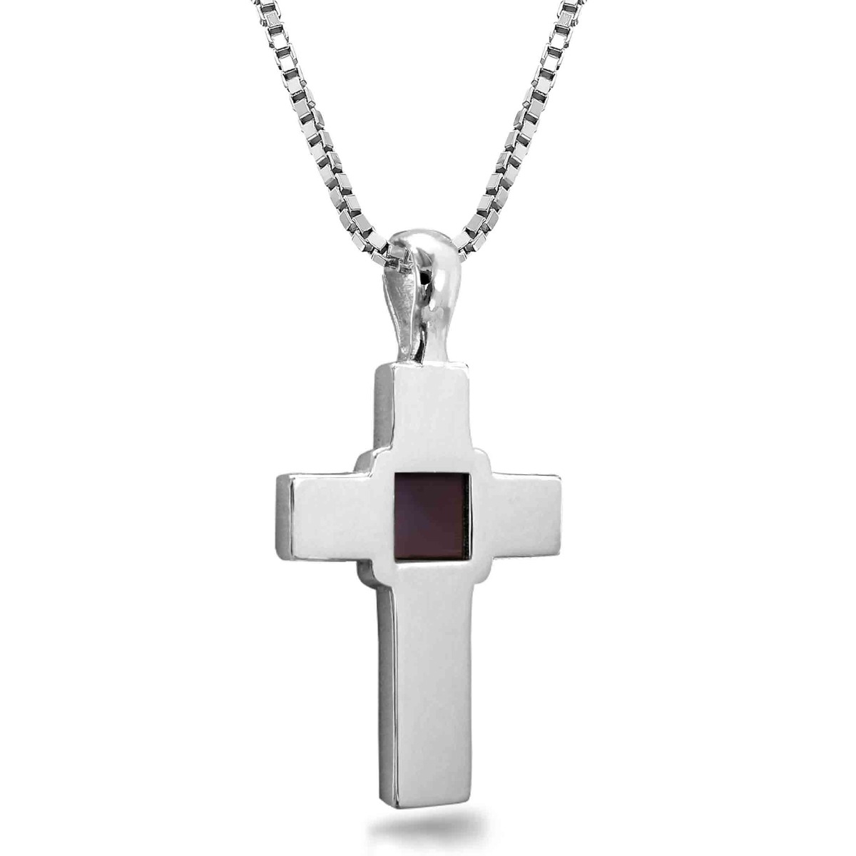 Nano Latin Cross Pendant with Bible Microchip - Silver or Gold - 1