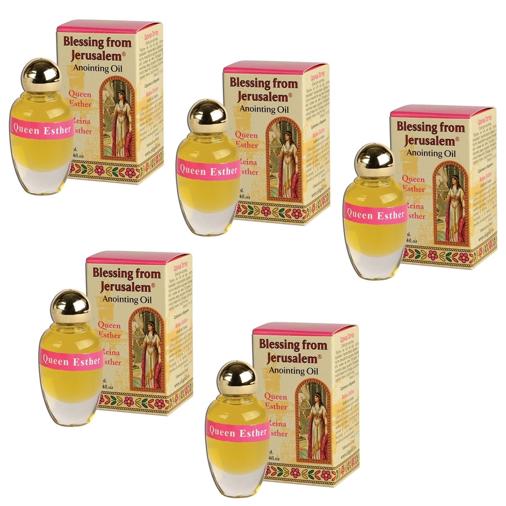 Ein Gedi Collection of "Queen Esther" Anointing Oils (10 ml): Buy Four, Get The Fifth For Free! - 1