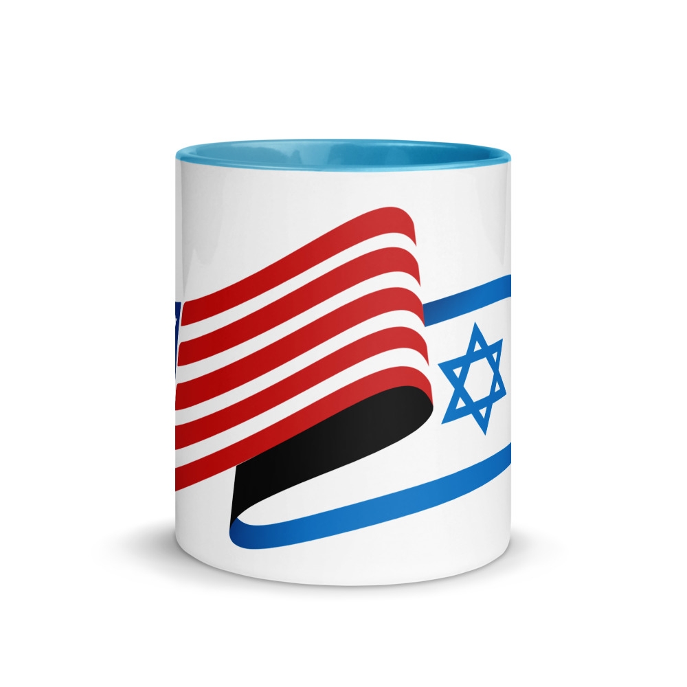 Israel and USA Flags Mug - Color Inside - 2