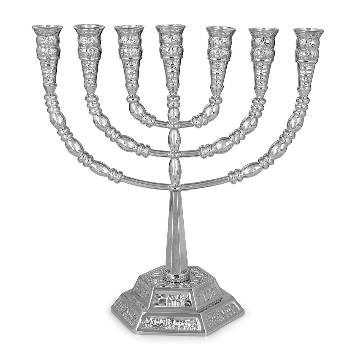 Seven Branched Temple Menorah (Choice of Color) - 1