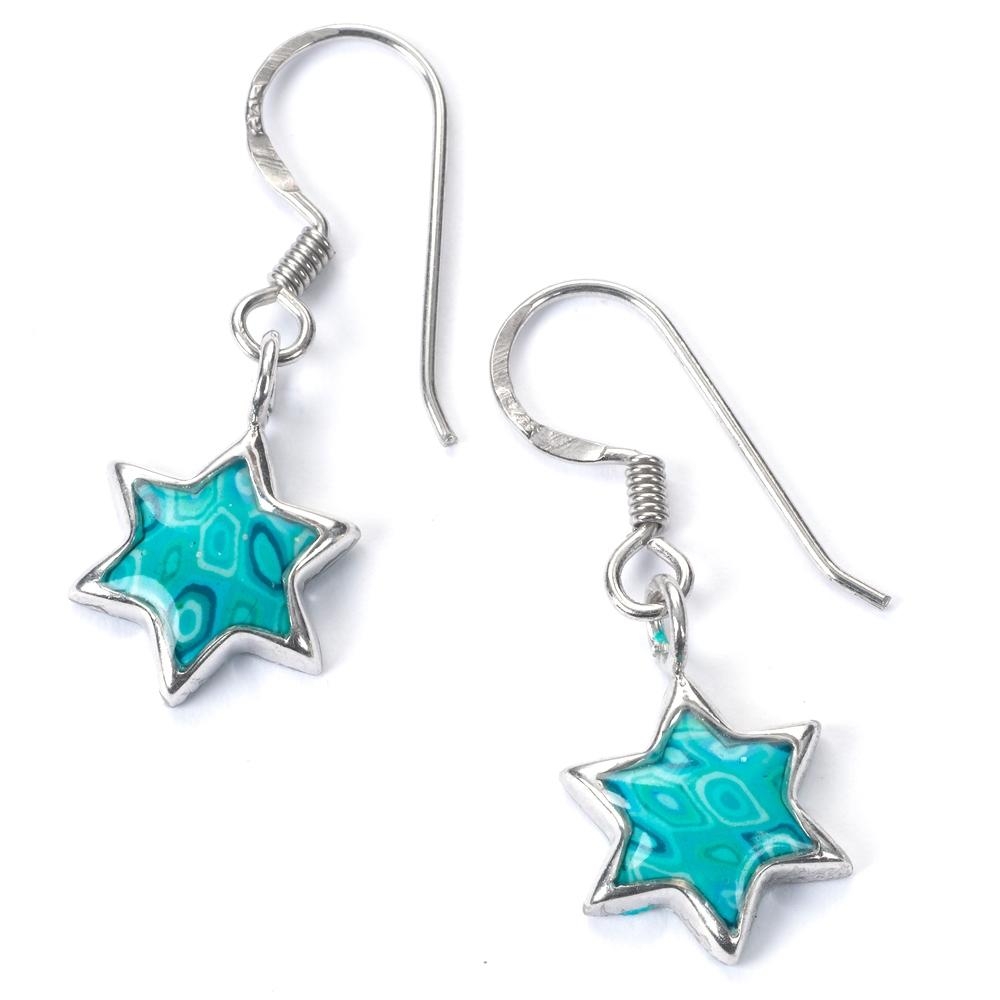 Adina Plastelina Sterling Silver Star of David Earrings - Variety of Colors - 4