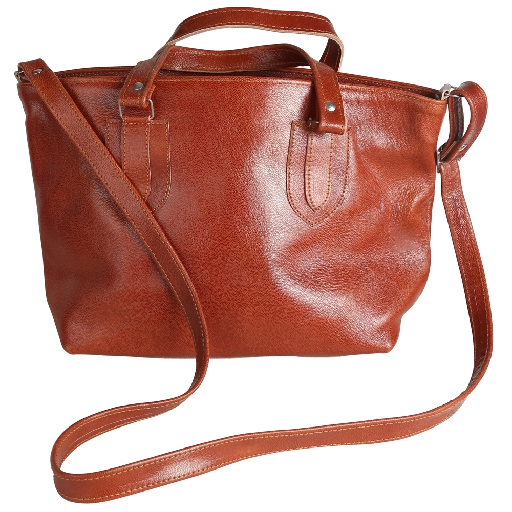 Handmade Genuine Leather Tote Bag - 1
