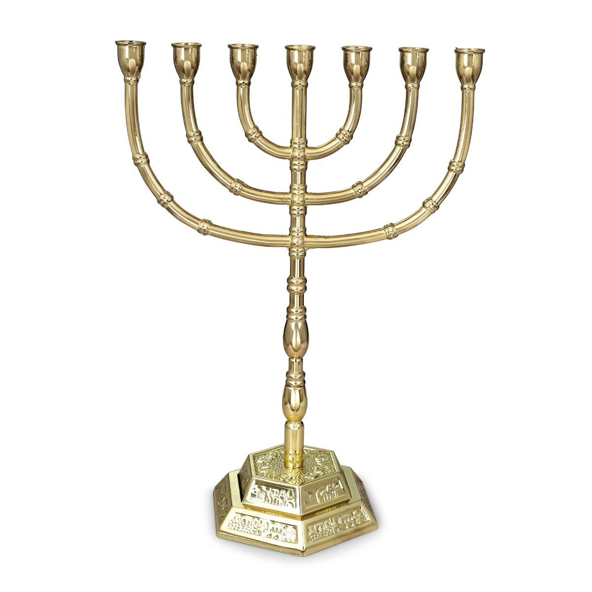 Traditional Seven Branch Menorah (Variety of Colors) - 1
