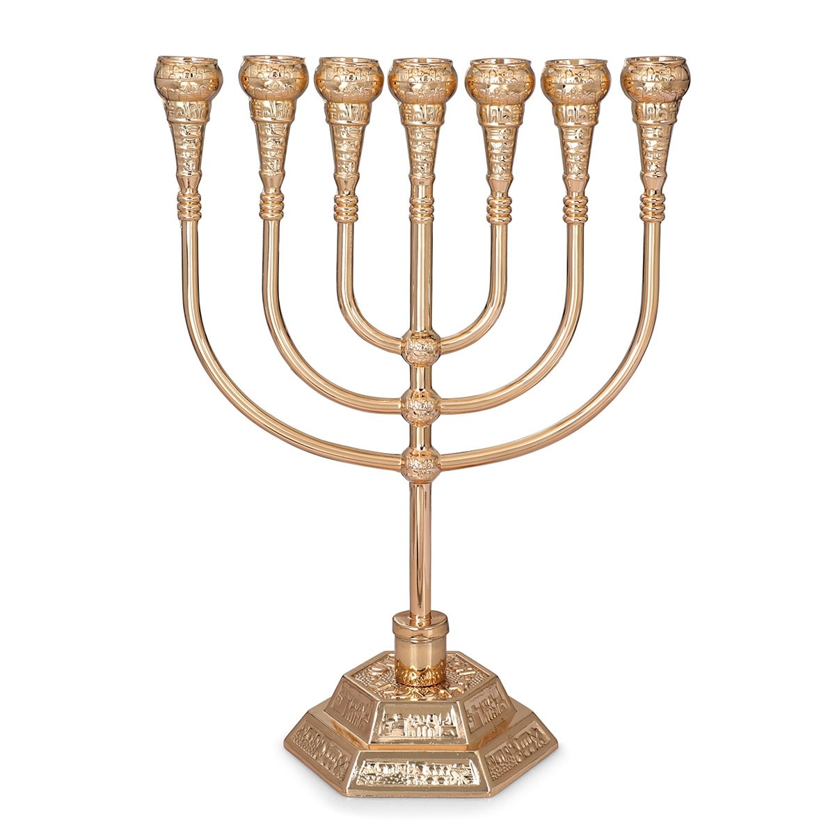 Seven Branch Temple Menorah (Variety of Colors) - 1