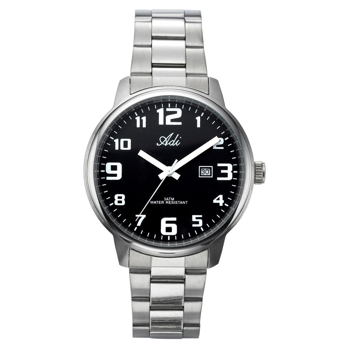 Adi Deluxe Large-Faced Men's Stainless Steel Watch   - 1