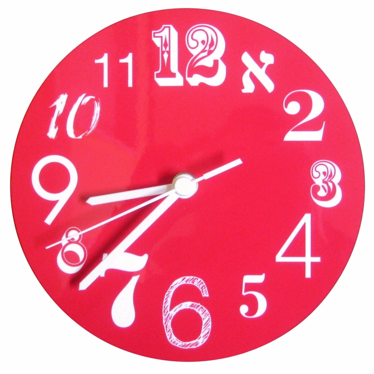 Barbara Shaw Funky Number Clock (Red) - 1