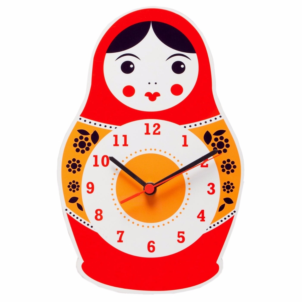 Barbara Shaw Russian Nesting Doll Clock (Red)  - 1