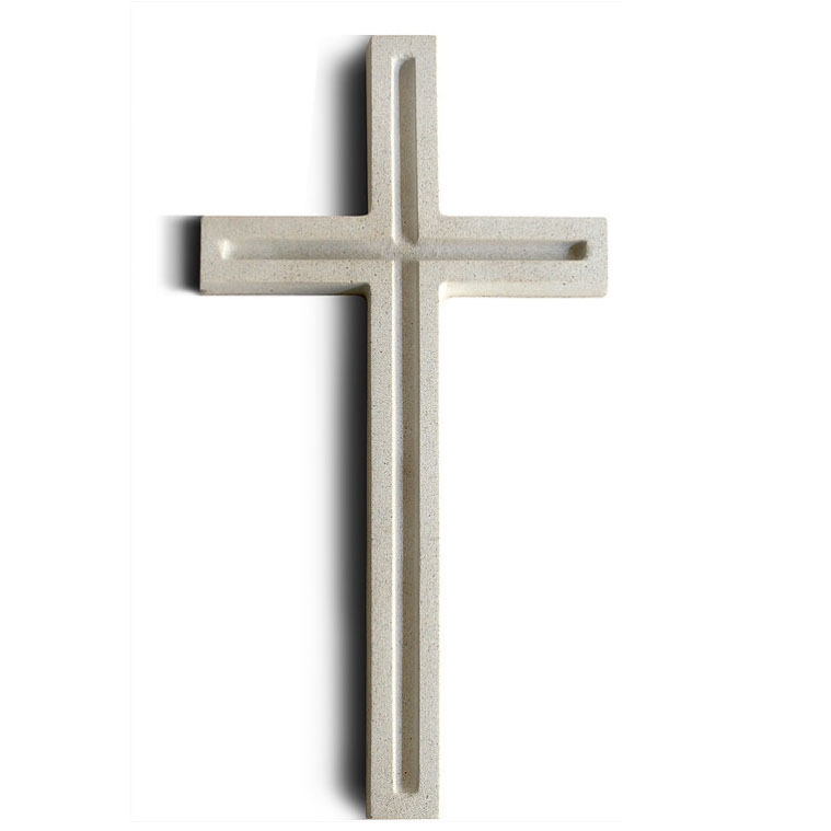 Crossina Designs White Concrete Roman Cross Wall Hanging  - 1