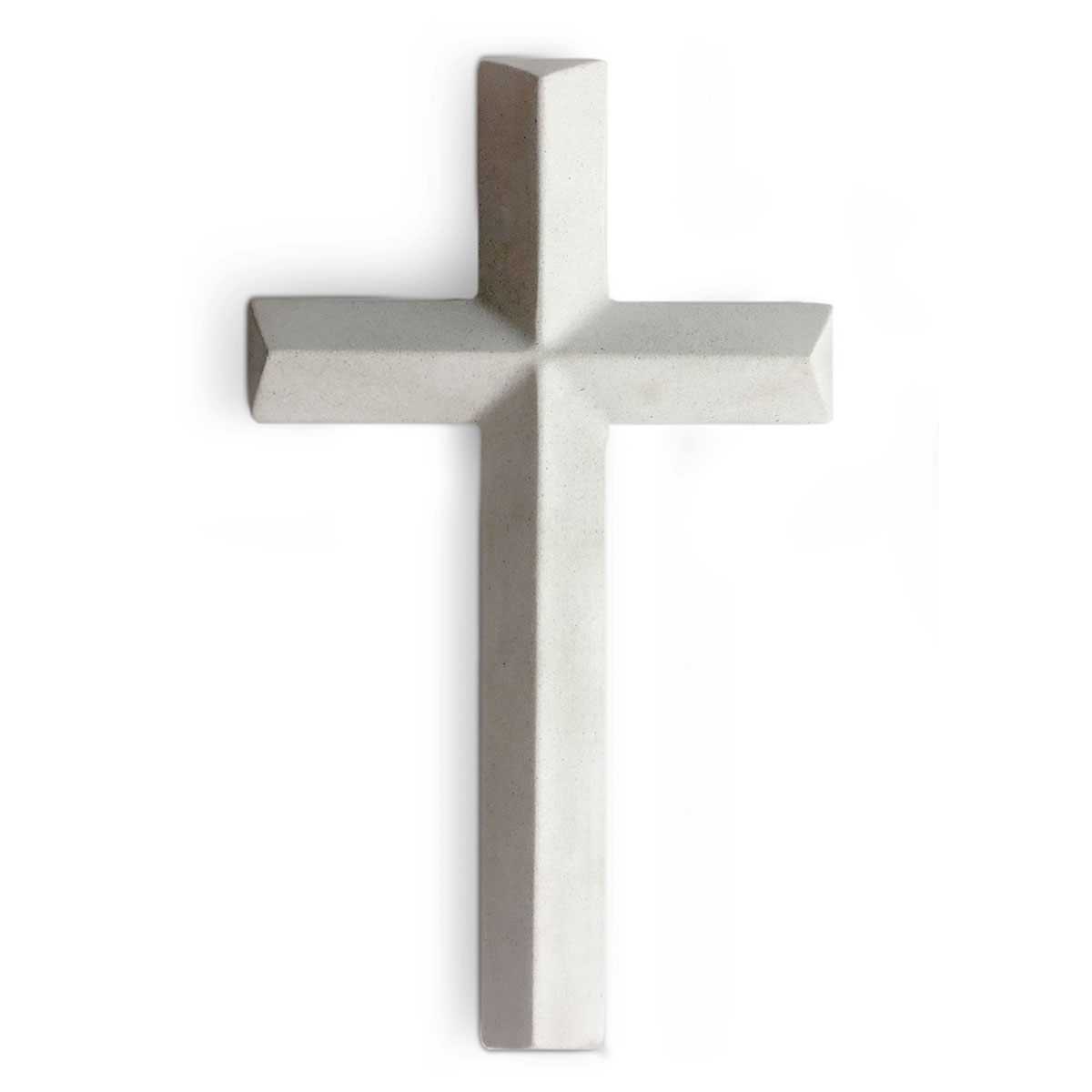 Crossina Designs White Concrete Minimalist Roman Cross Wall Hanging - 1