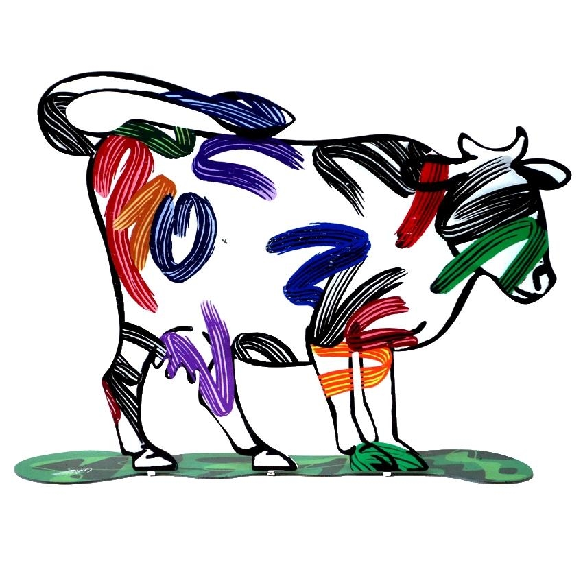 David Gerstein Signed "Nava" Cow Sculpture - 1