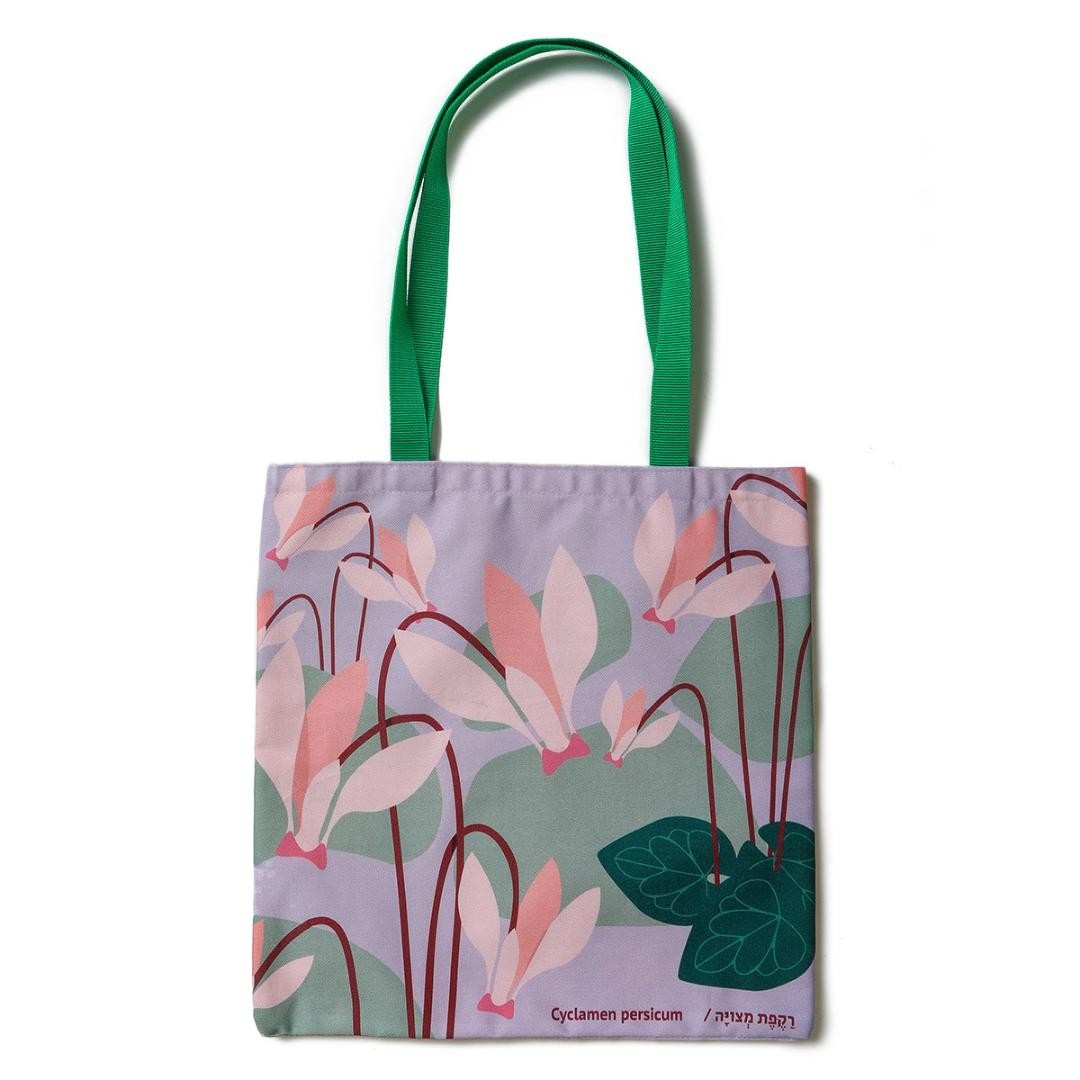 Cyclamen Flower Tote Bag by Barbara Shaw - 1