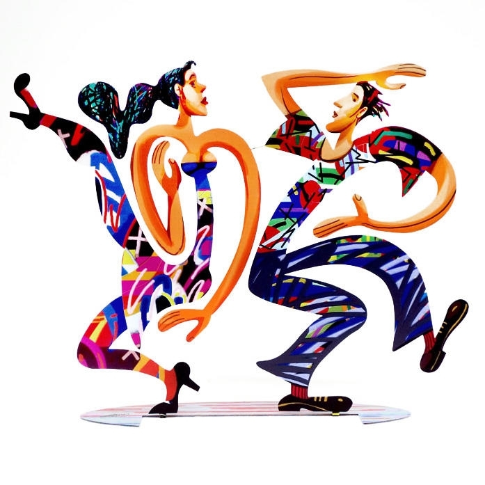 David Gerstein Colorful Swingers Sculpture - Signed - 1
