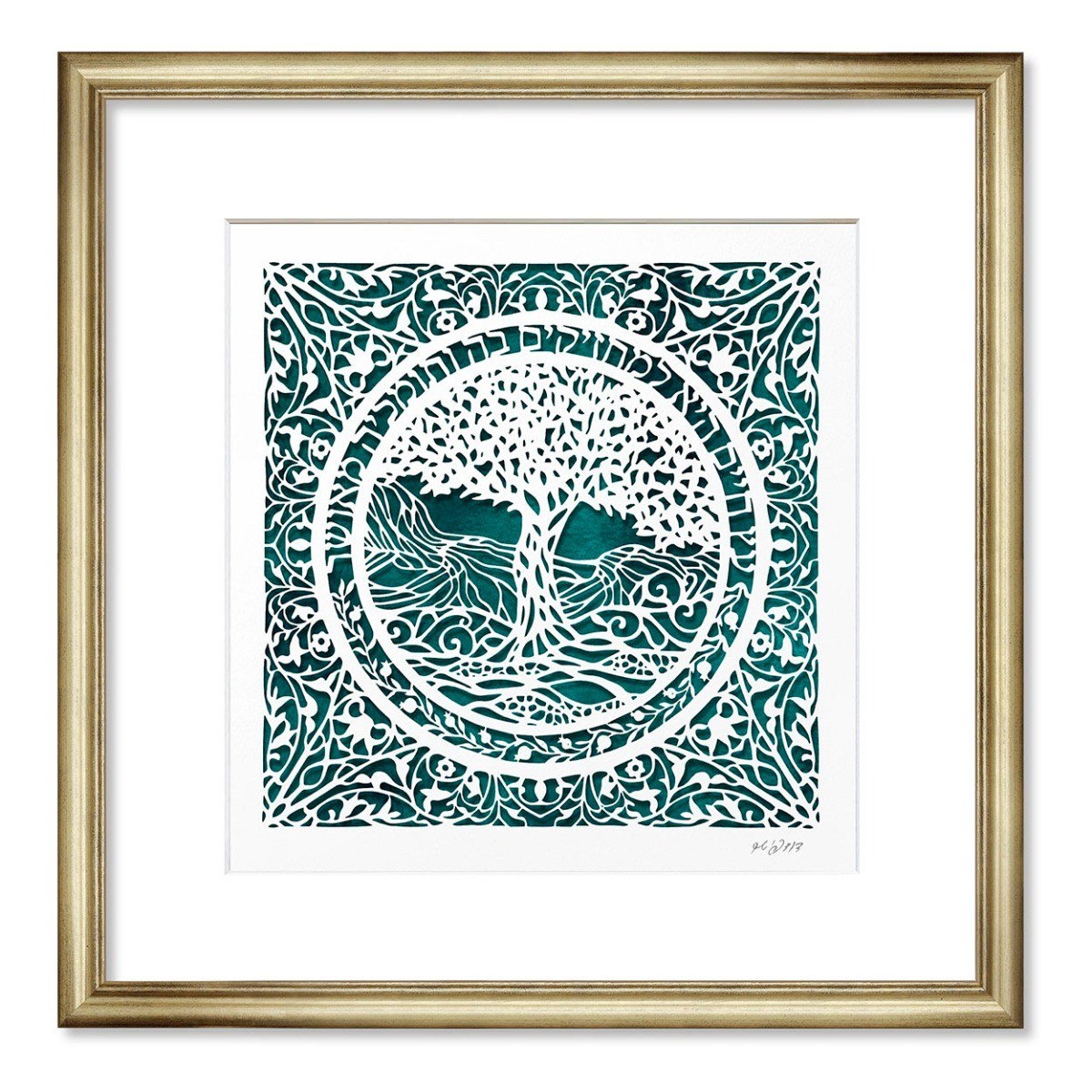David Fisher Round Laser Cut Tree of Life Papercut (Choice of Color) - 1
