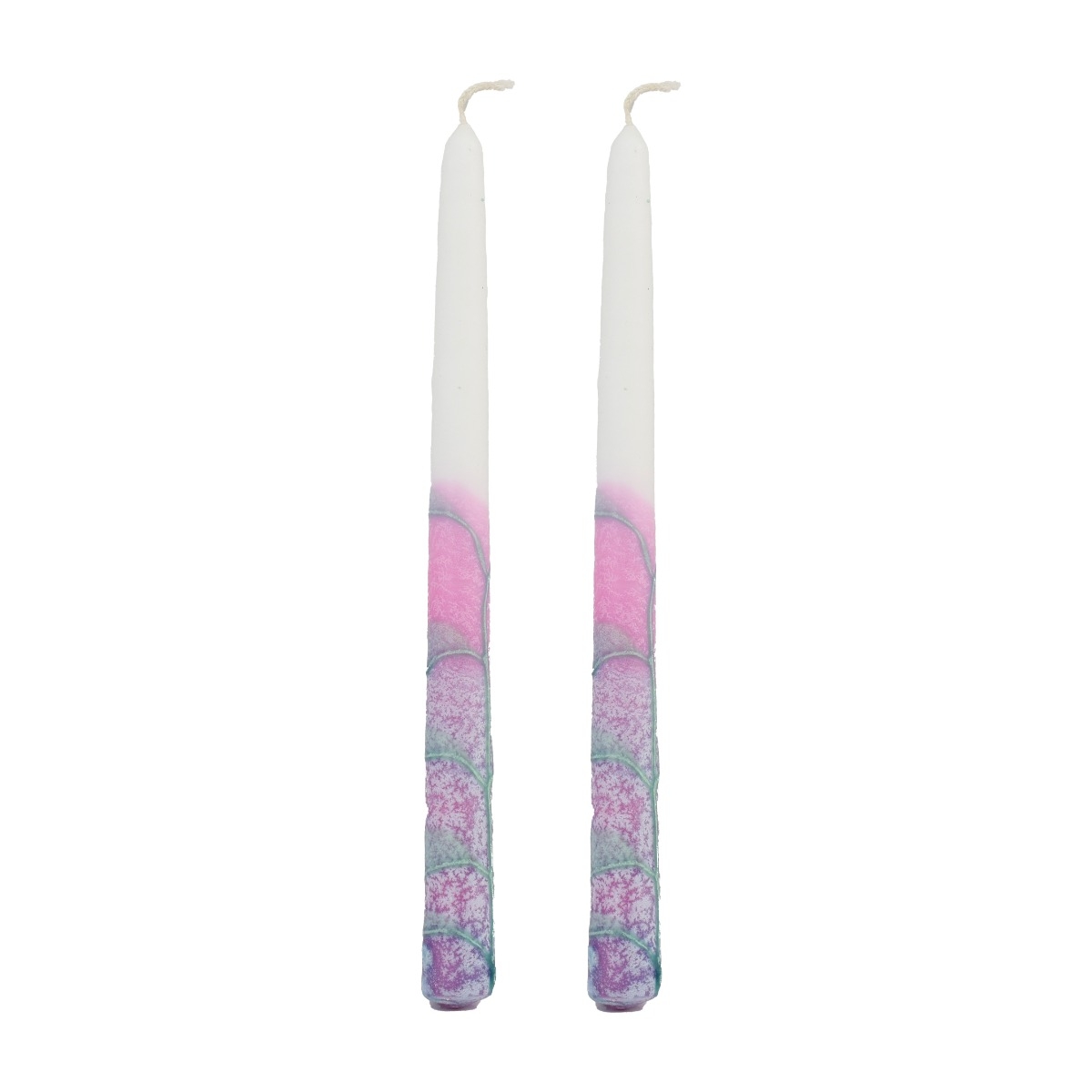 Dipped Taper Candles – Pink and Purple - 1