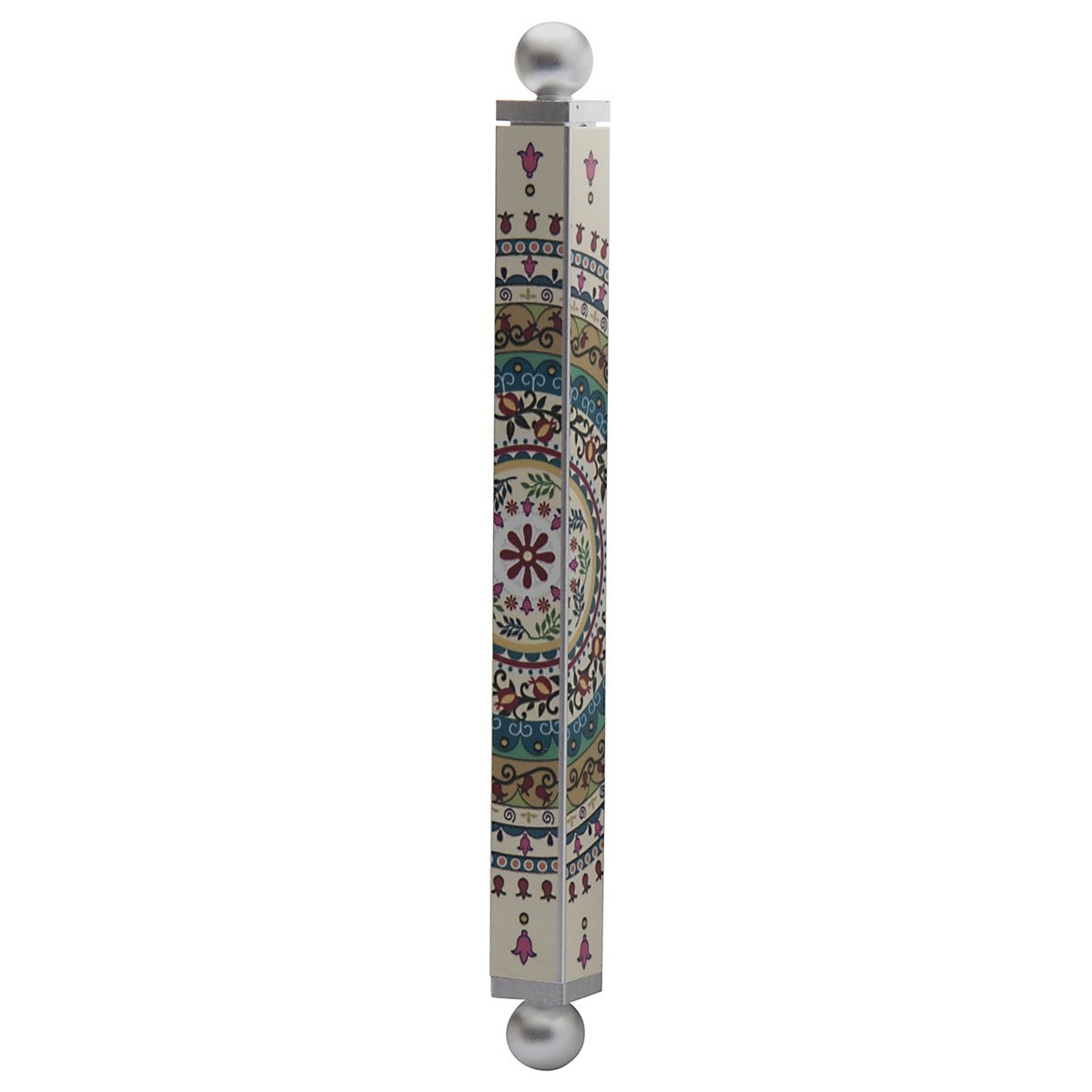 Dorit Judaica Mezuzah Case with Floral Mandala Design - 1
