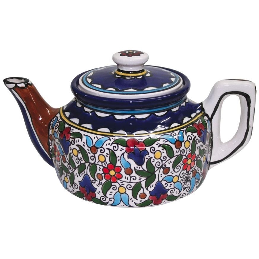 Armenian Ceramic Floral Motif Teapot - 1